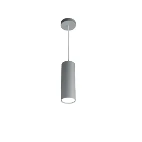 Zylinderaufhängung Höhe 25cm, Weiß, Grau, Sandmetall.