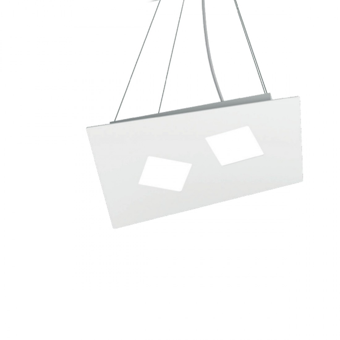 Moderne rechteckige Single-Emission-Pendelleuchte aus Metall GX53 LED.