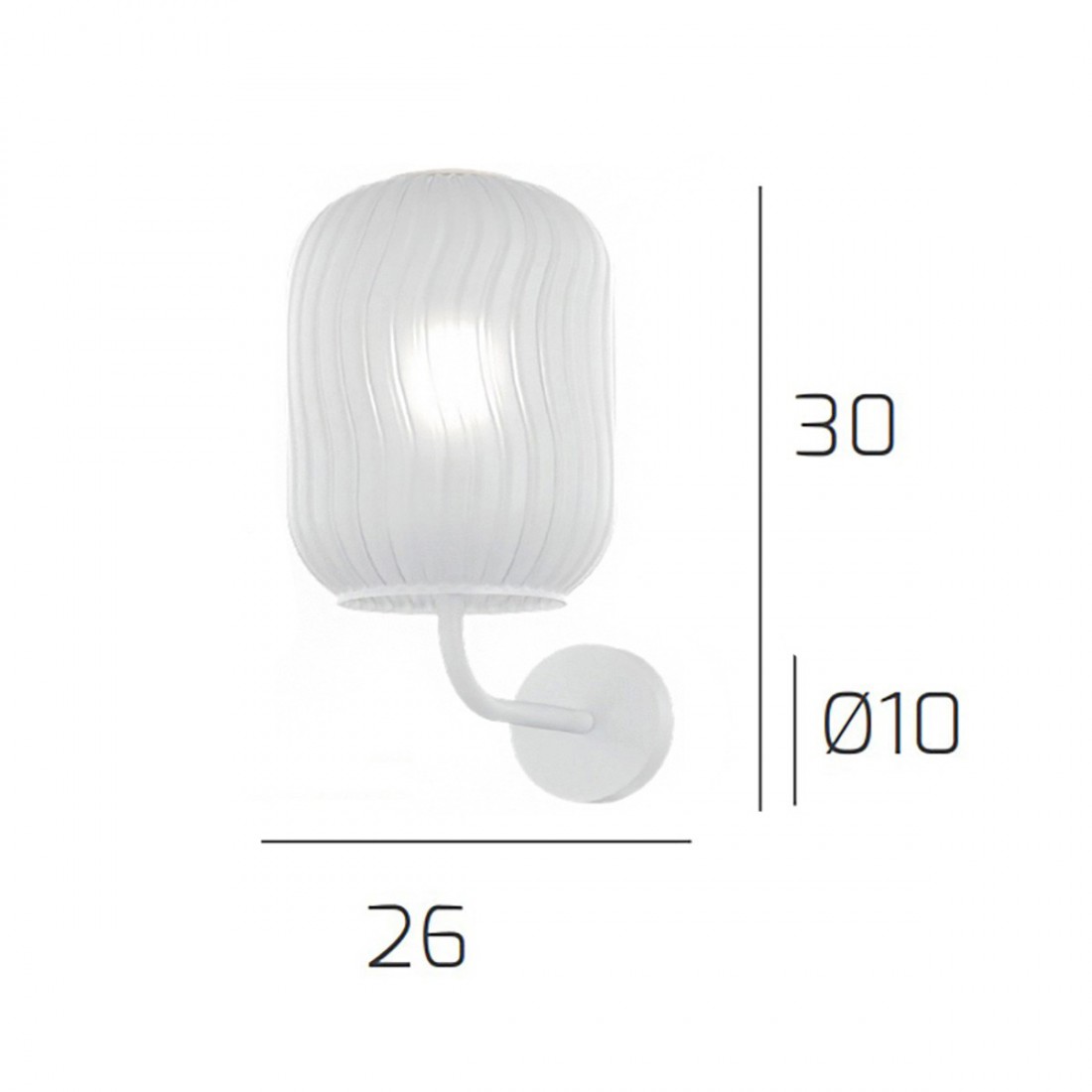 Applique moderne Top Light TENDER 1181 BI AT BF E27 LED