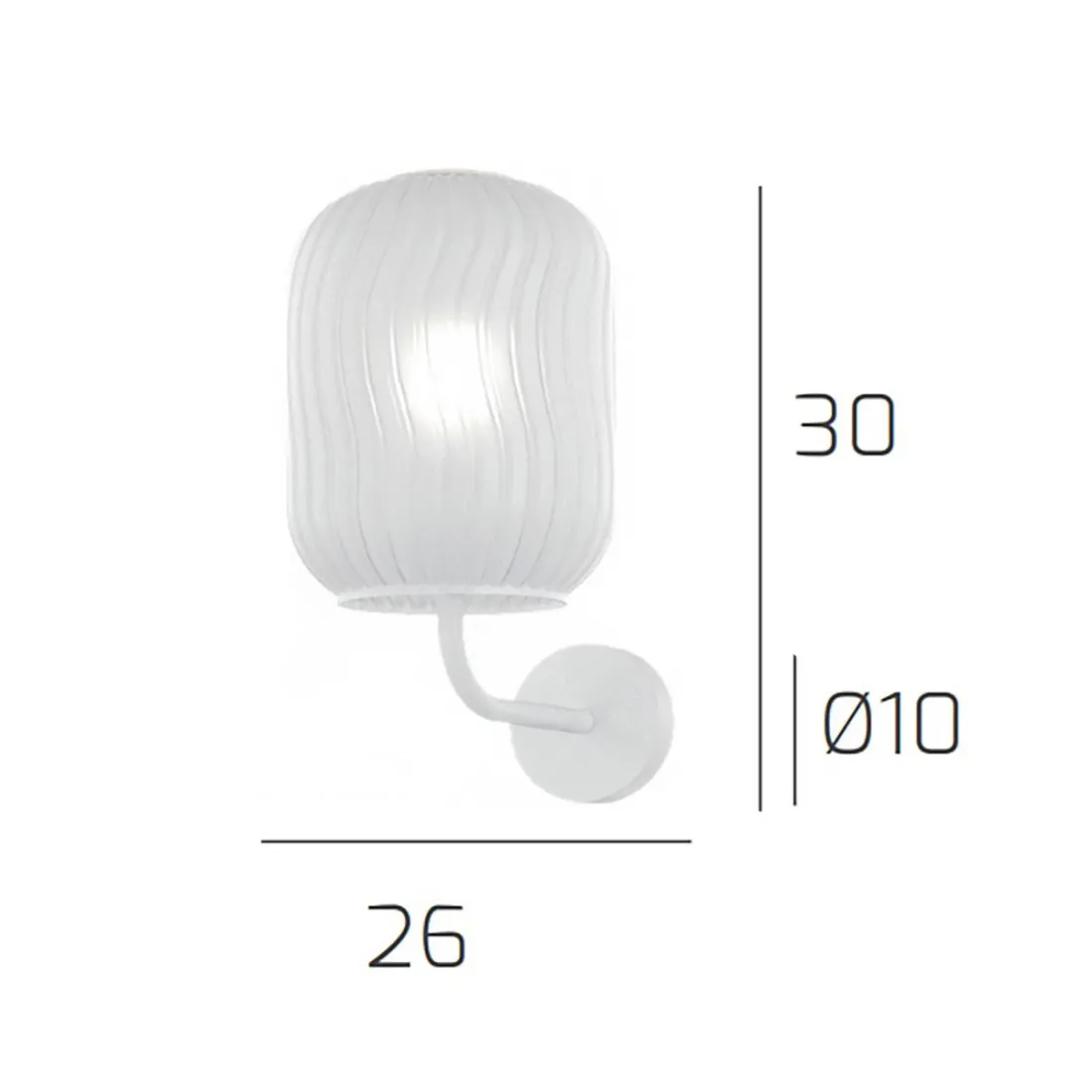Moderne Wandleuchte Top Light TENDER 1181 BI AT BF E27 LED