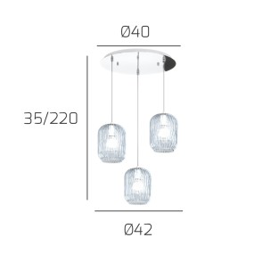 Plafoniera moderna Top Light TENDER 1181 CR S3 T E27 LED