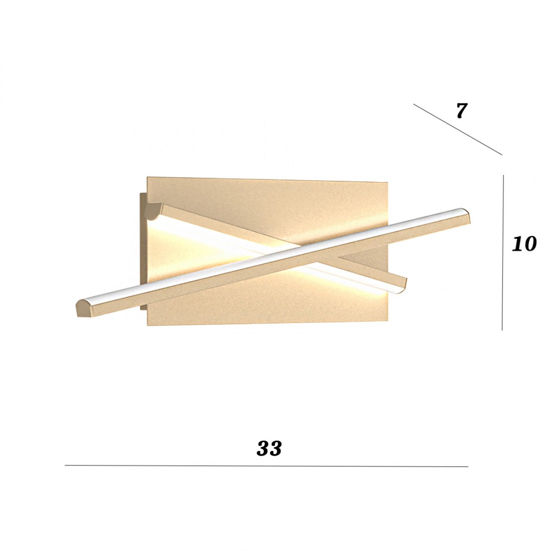 Klassische Wandleuchte Top Light DNA 1182 35 GO