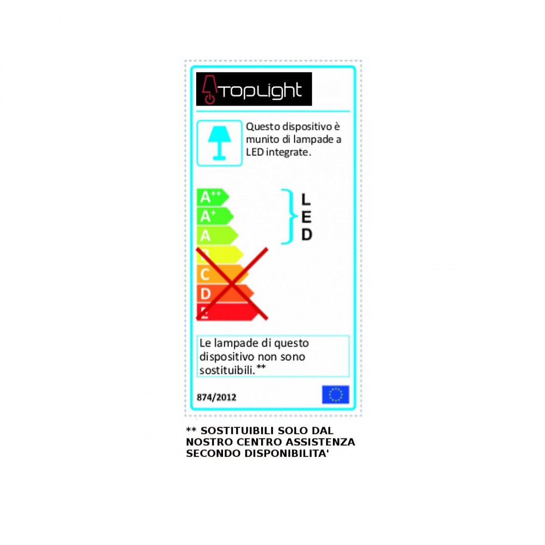 Lámpara led Top Light TORNADO 1163 S80 ORO