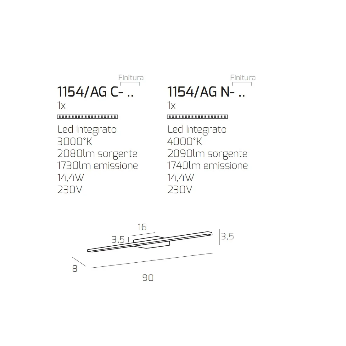 Applique LINE 1154 AG Top Light