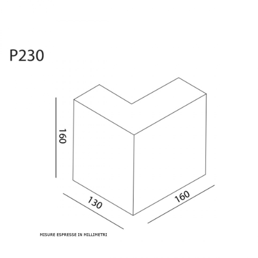 Toscot EDGE P230 aplique LED 6,5W 3000°K IP65
