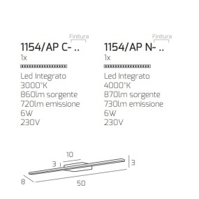 Moderne Wandleuchte, Weiß, Chrom, Metall, nach unten gerichtetes Licht.