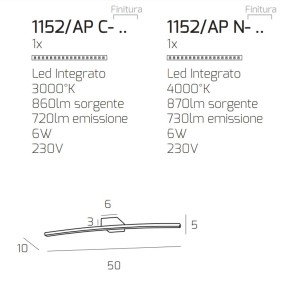 Applique CURVED 1152 AP Top Light