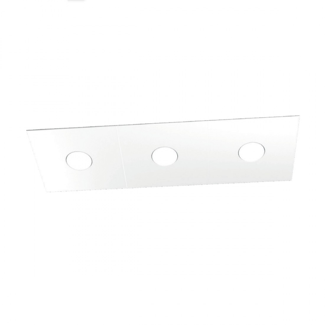 Deckenleuchte, Wandleuchte, quadratisch, rechteckig, 3 Lichter aus Metall. LED.