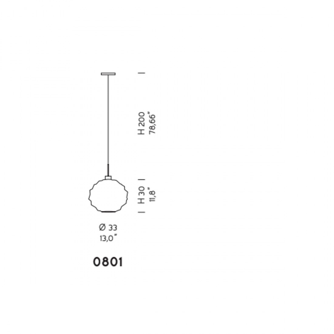 Suspension ronde moderne en verre de Murano avec une douille E27.