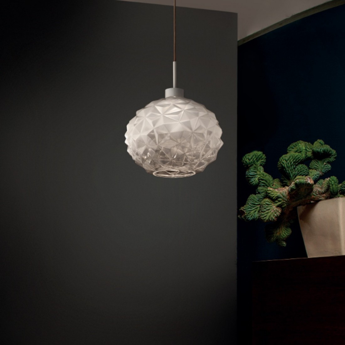 Suspension SY-EMISPHERA 0201 E27 LED 33CM lustre sphère intérieur moderne en verre de Murano