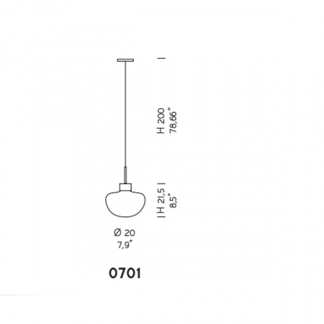 Sospensione APHROS 0701 Sylcom