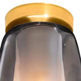 Plafoniera classica Top Light DOUBLE SKIN 1176OS PL1 GAMMA FU E27 LED vetro lampada soffitto