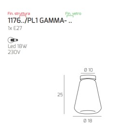 Plafoniera DOUBLE SKIN PL1 GAMMA Top Light