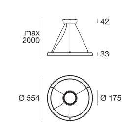 Lampadario esterno Linea Light LIRA P 9322 9323