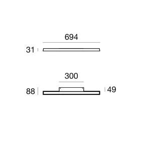 Applique esterno acciaio Linea Light LIRA