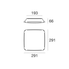 LED-Deckenleuchte Linea Light Group MYWHITE 7807 Q Polyethylen