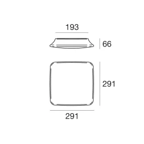 LED-Deckenleuchte Linea Light Group MYWHITE 7807 Q Polyethylen