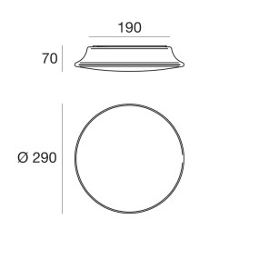 LED-Deckenleuchte Linea Light Group MYWHITE R 7805 Decken-Wandleuchte aus Polyethylen