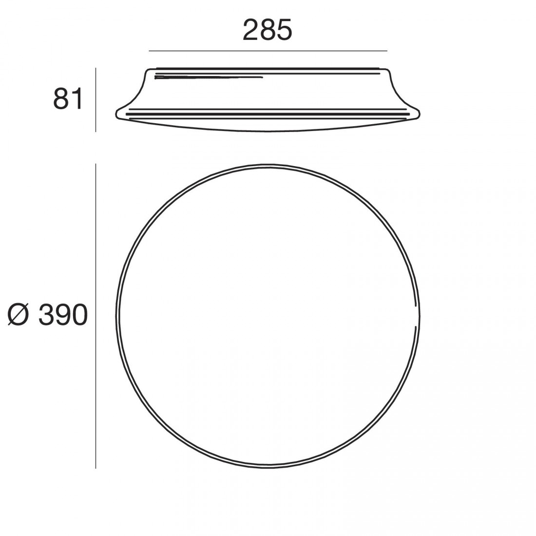 LED-Deckenleuchte Linea Light Group MYWHITE R 7806 Polyethylen