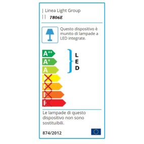 Plafoniera esterno kit emergenza Linea Light Group MYWHITE R EMERGENCY 7806E