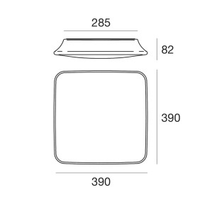 Kit d'urgence plafonnier extérieur Linea Light Group MYWHITE Q 7808E