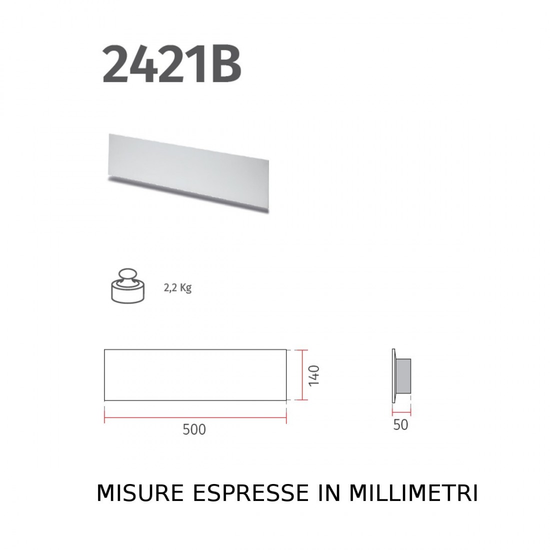 Applique gesso kit emergenza Belfiore 9010 2421B+099.142