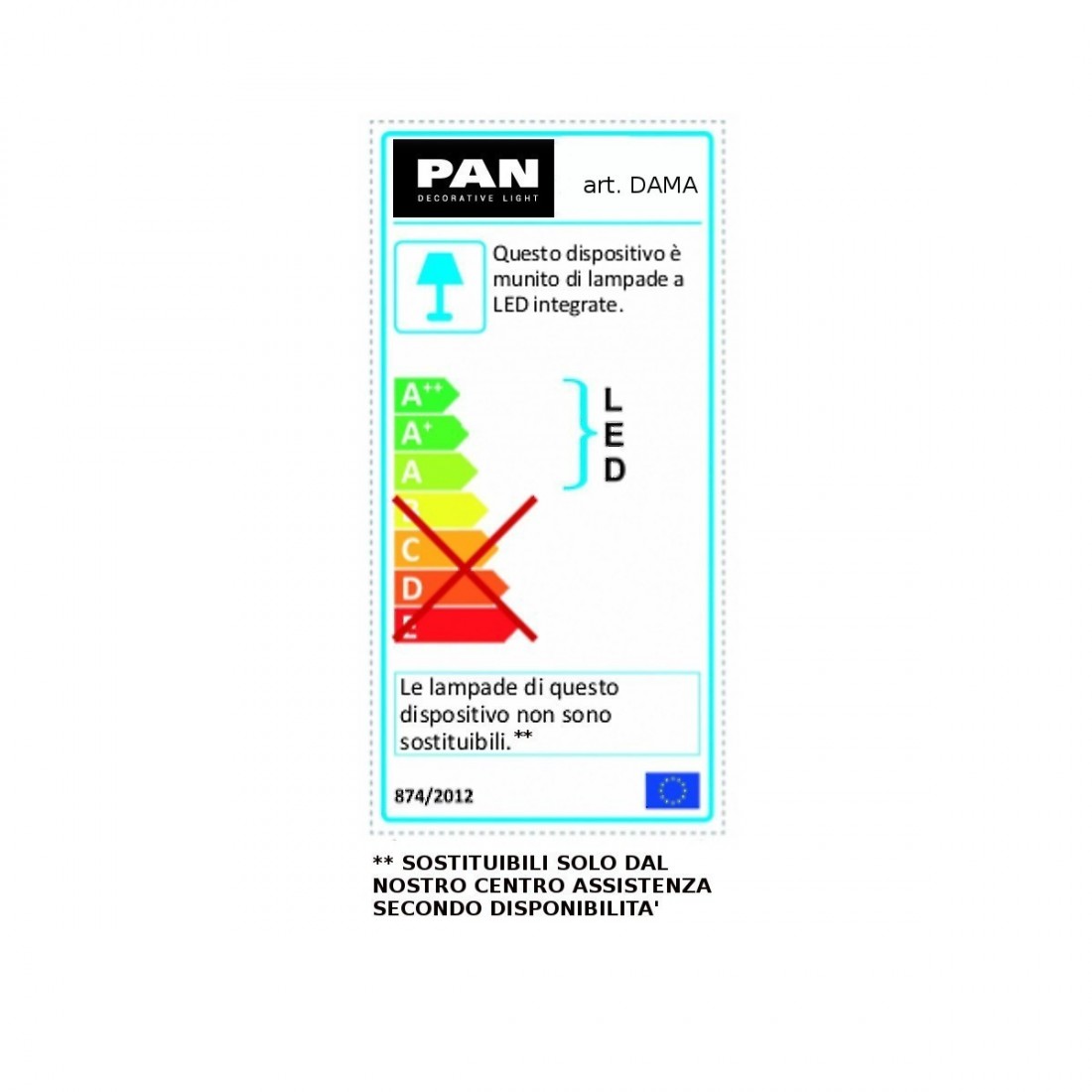 Pan International DAMA Notfallset Deckenleuchte GRF12111H1 GRF12121H1