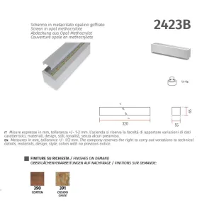 Applique gesso kit emergenza Belfiore 9010 BAIZE 2423B.3045 LED