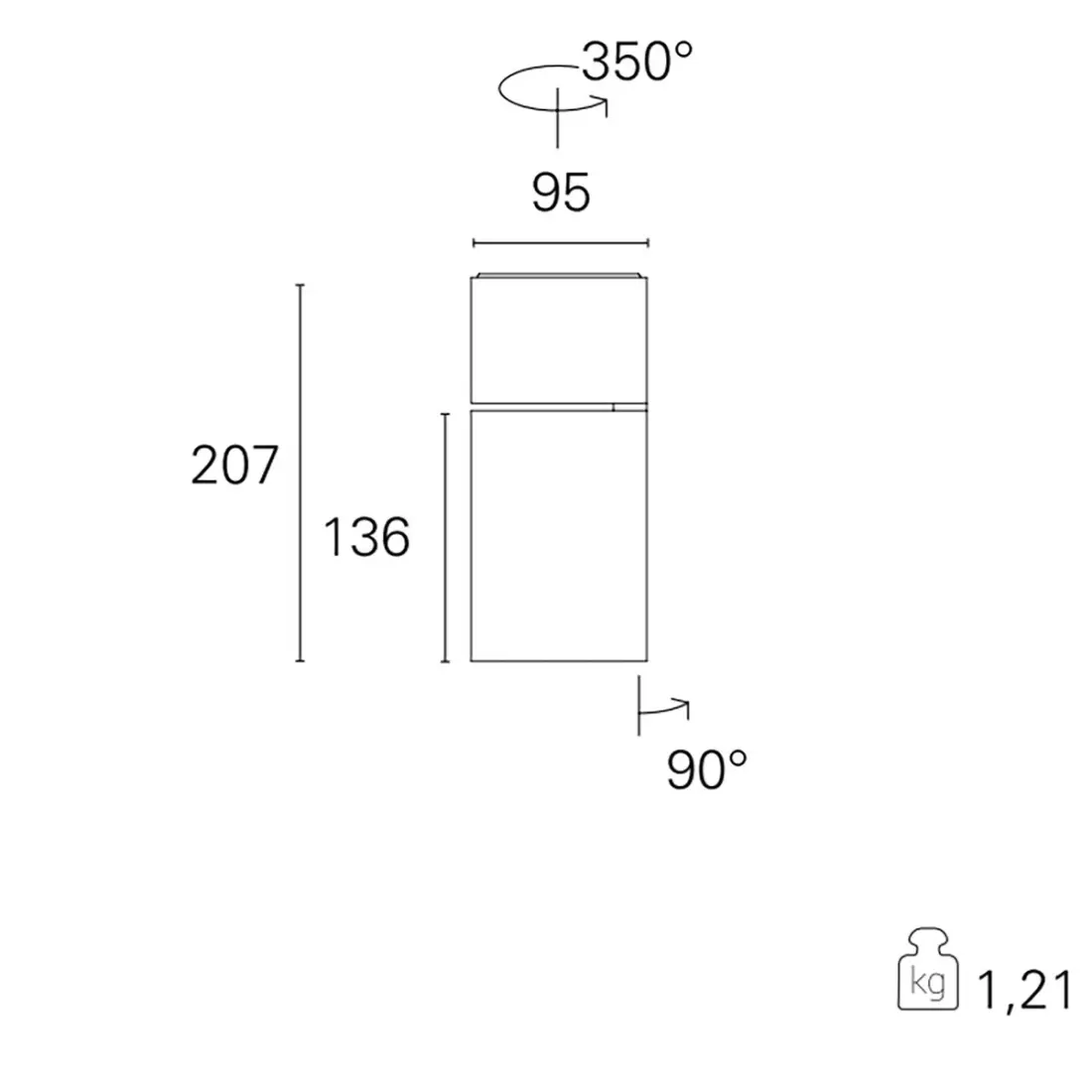 Spot orientabile Pan International SKA RTL47303 RTL47304
