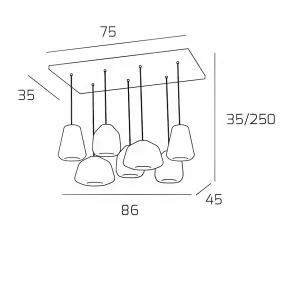 Lampadario classico Top Light DOUBLE SKIN 1176OS S7 R