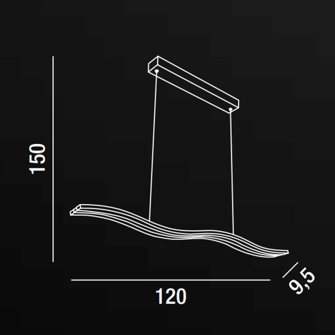Perenz BEND 6364 B LED moderner Kronleuchter, 3000°K oder 4000°K
