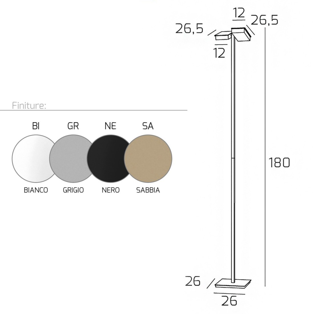 Top Light STYLE 1167T lampadaire led