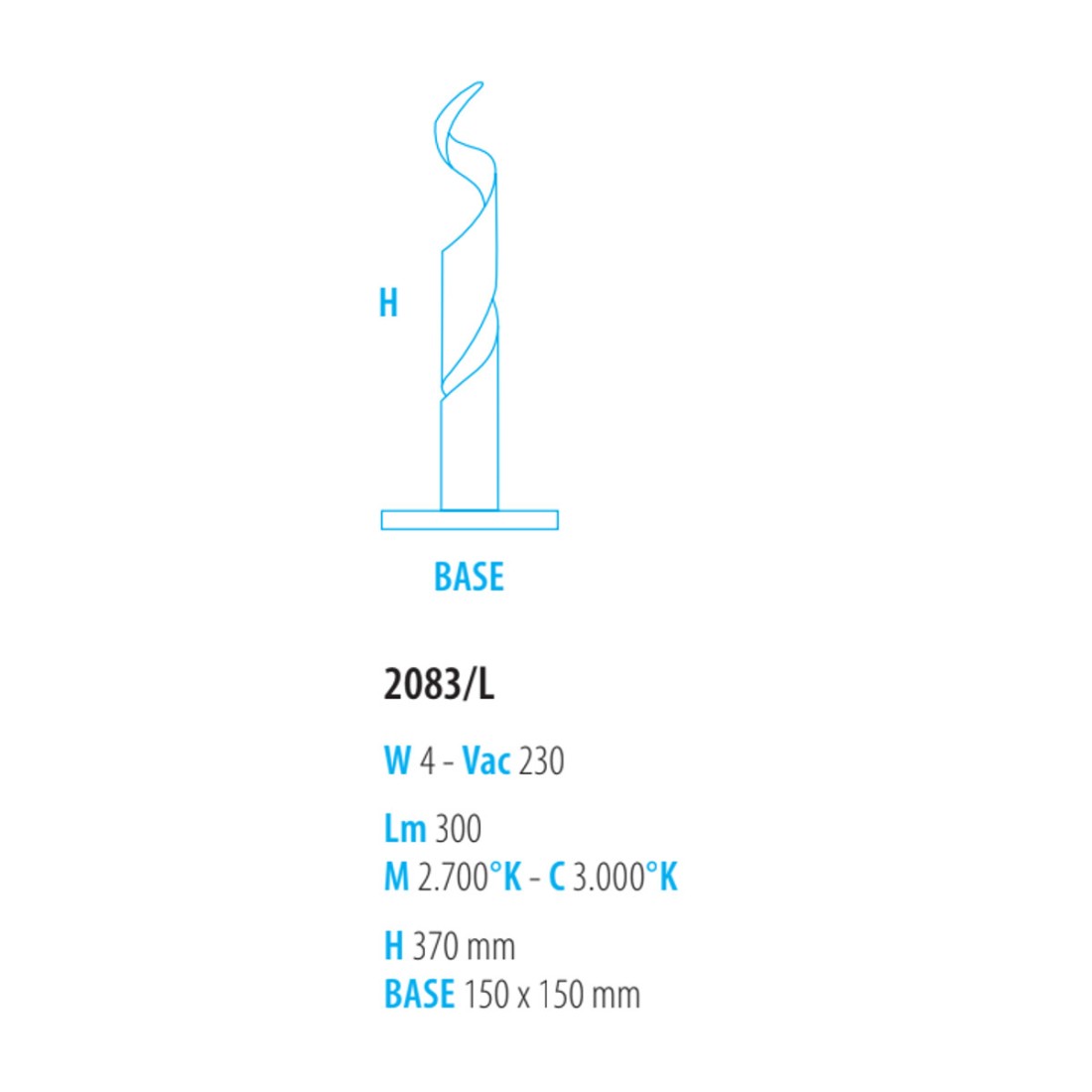 Abat-jour Led Fratelli Braga TRUCIOLO 2083 L, dimmable