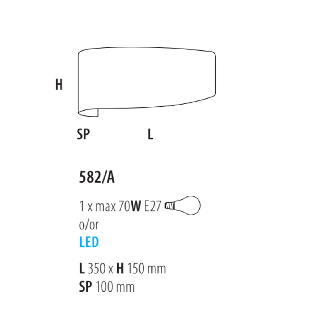 Applique VIRGOLA 582 A Fratelli Braga