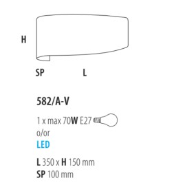 Glaswandleuchte mit diffusem Licht Made in Italy.