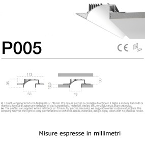 Perfil de alumita 9010 Belfiore SIRIO P005B LED