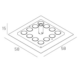 LED-Deckenleuchte Top Light FLOPPY 1185 58