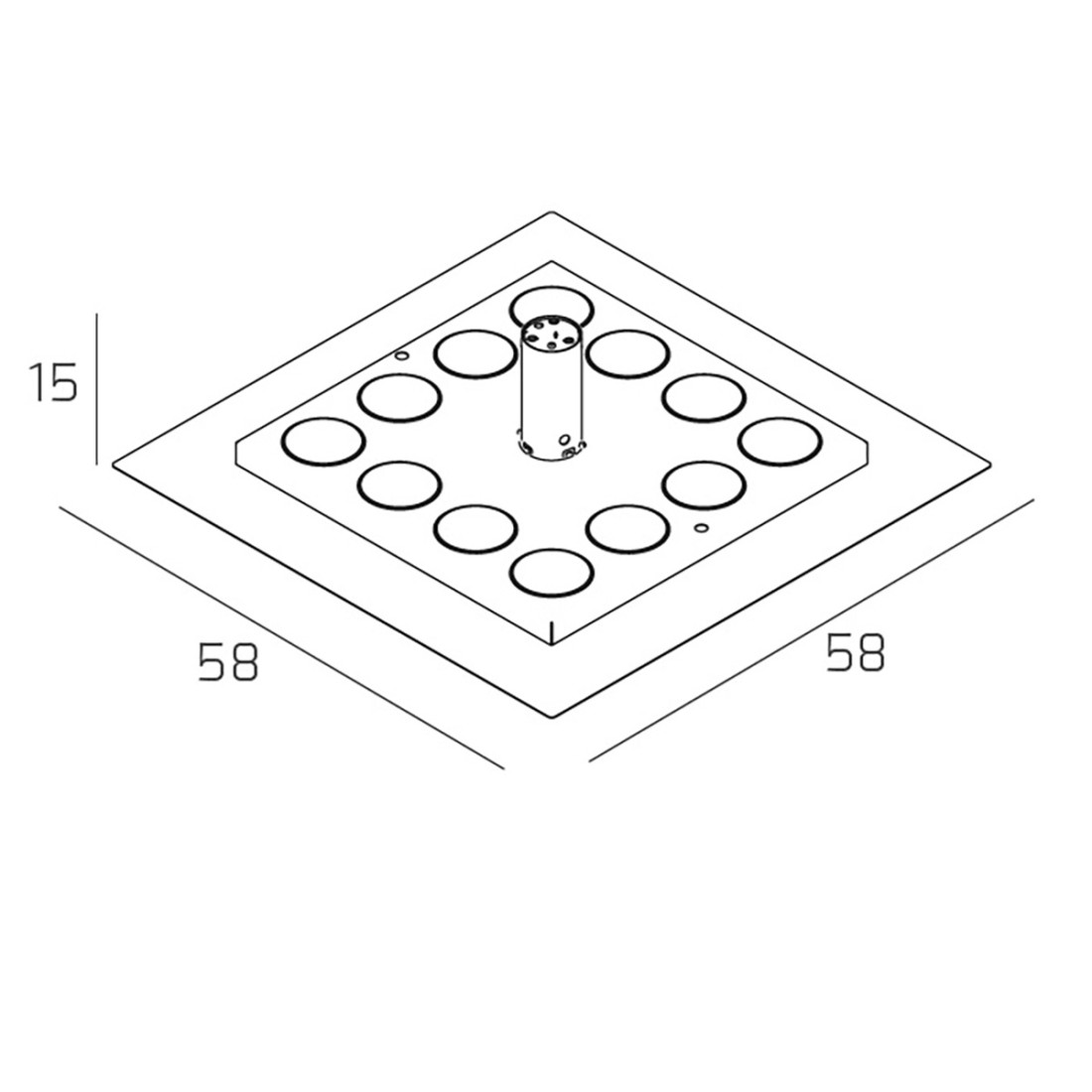 LED-Deckenleuchte Top Light FLOPPY 1185 58