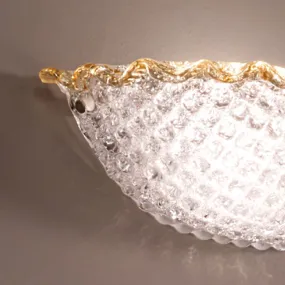 Klassische Wandleuchte DUE P HIVE 2698 AP E27 LED Glaskörnung Kristall Bernstein Wandlampenablage