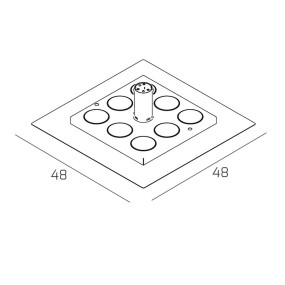 LED-Deckenleuchte Top Light FLOPPY 1185 48