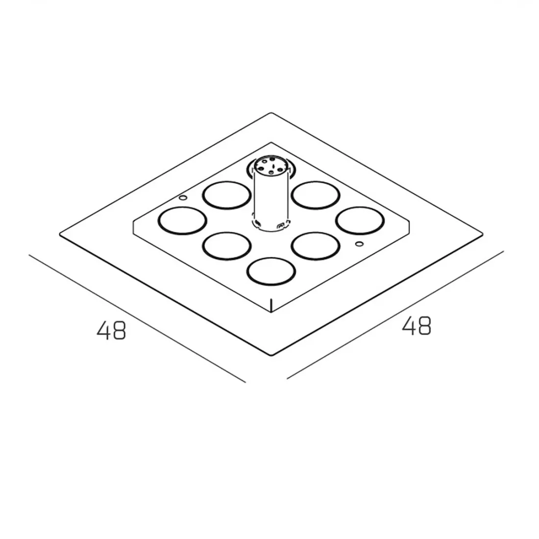 LED-Deckenleuchte Top Light FLOPPY 1185 48
