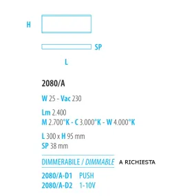 Applique moderne Fratelli Braga GAMMA 2080 LED
