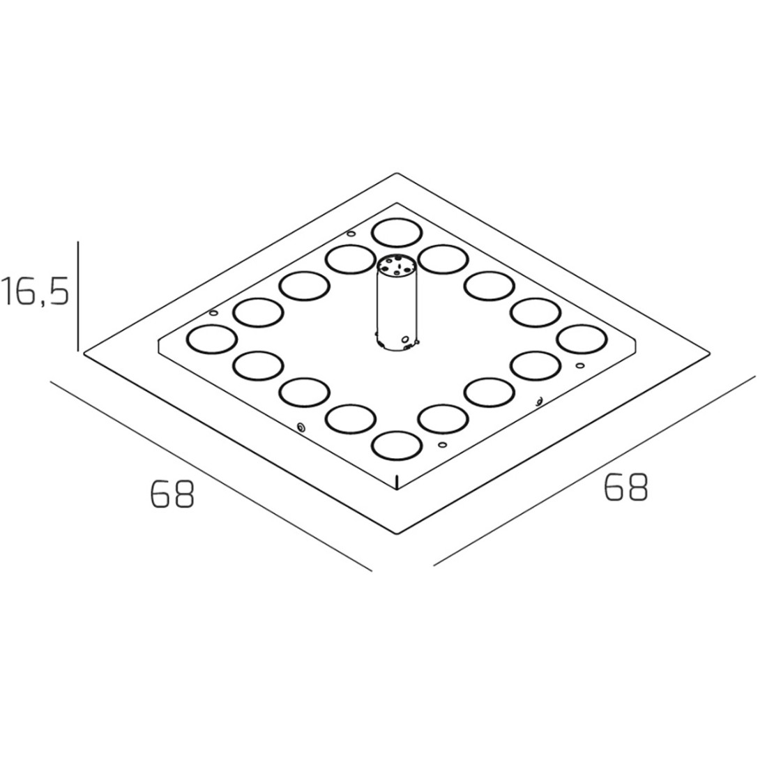 LED-Deckenleuchte Top Light FLOPPY 1185 68