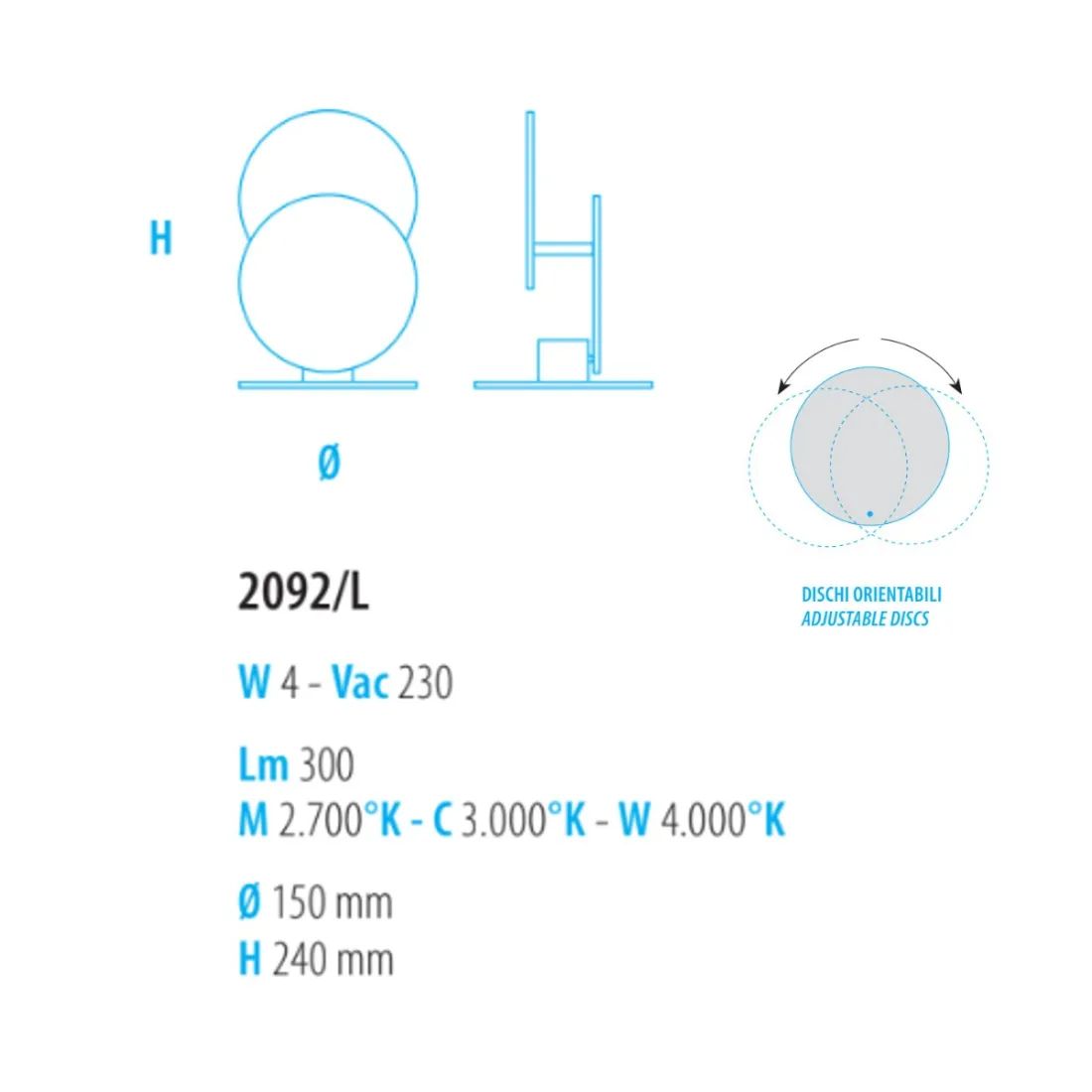 Abat-jour NUVOLA 2092 L fratelli BRAGA
