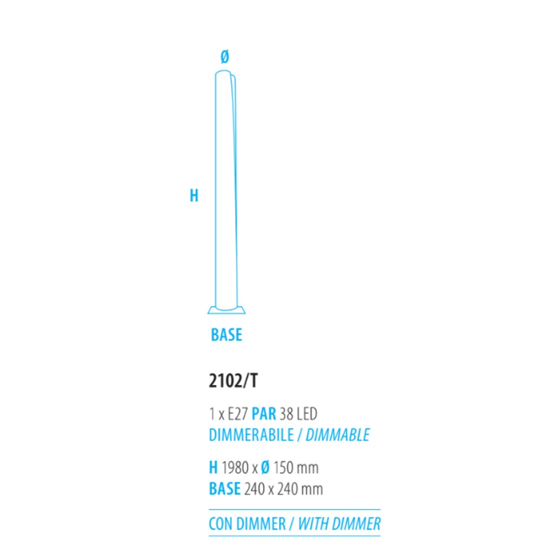 Piantana CANNULA 2102 T Fratelli Braga