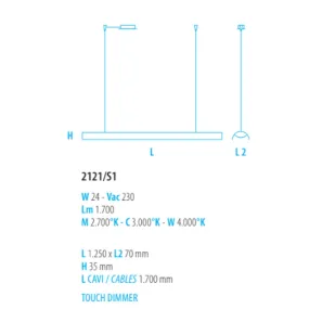 Zylinderaufhängung mit nach unten gerichtetem Licht. LED.