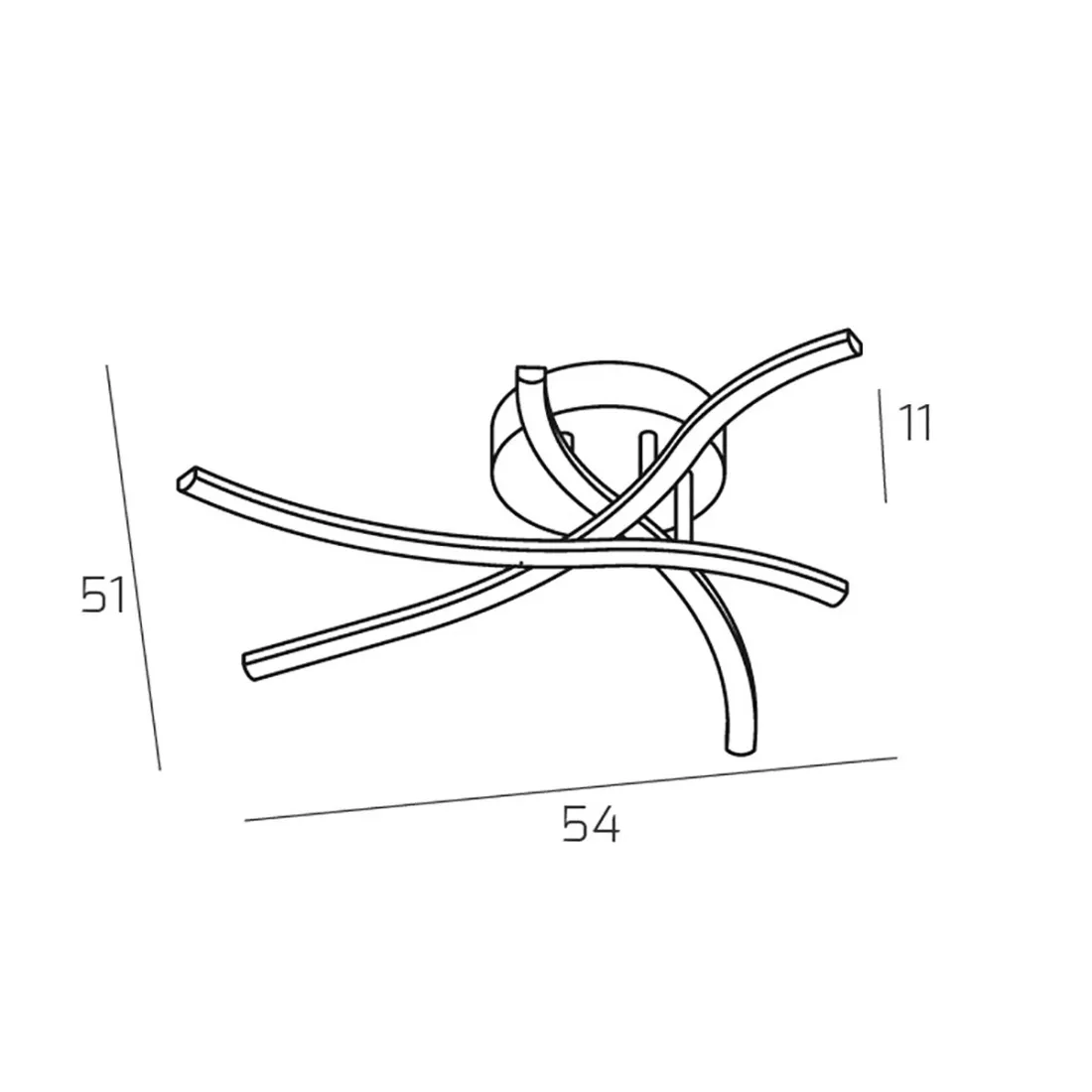 LED-Deckenleuchte Top Light TORNADO 1163 PLP