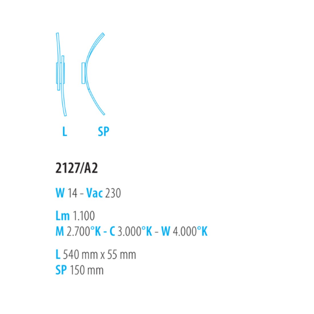 Applique SCIA 2127 A2 Fratelli Braga