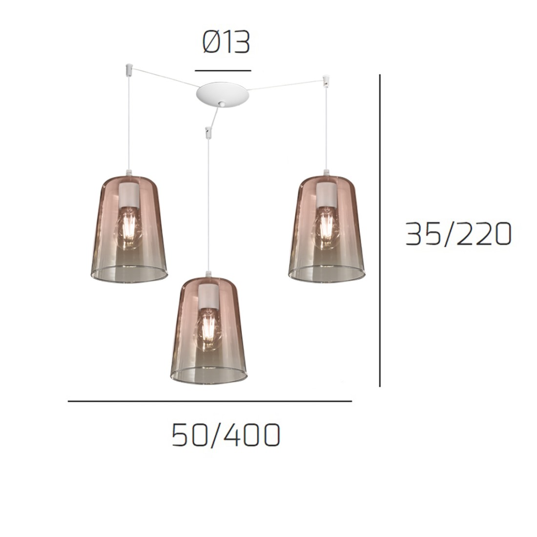 Lampadario Top Light SHADED 1164BI S3 S RA