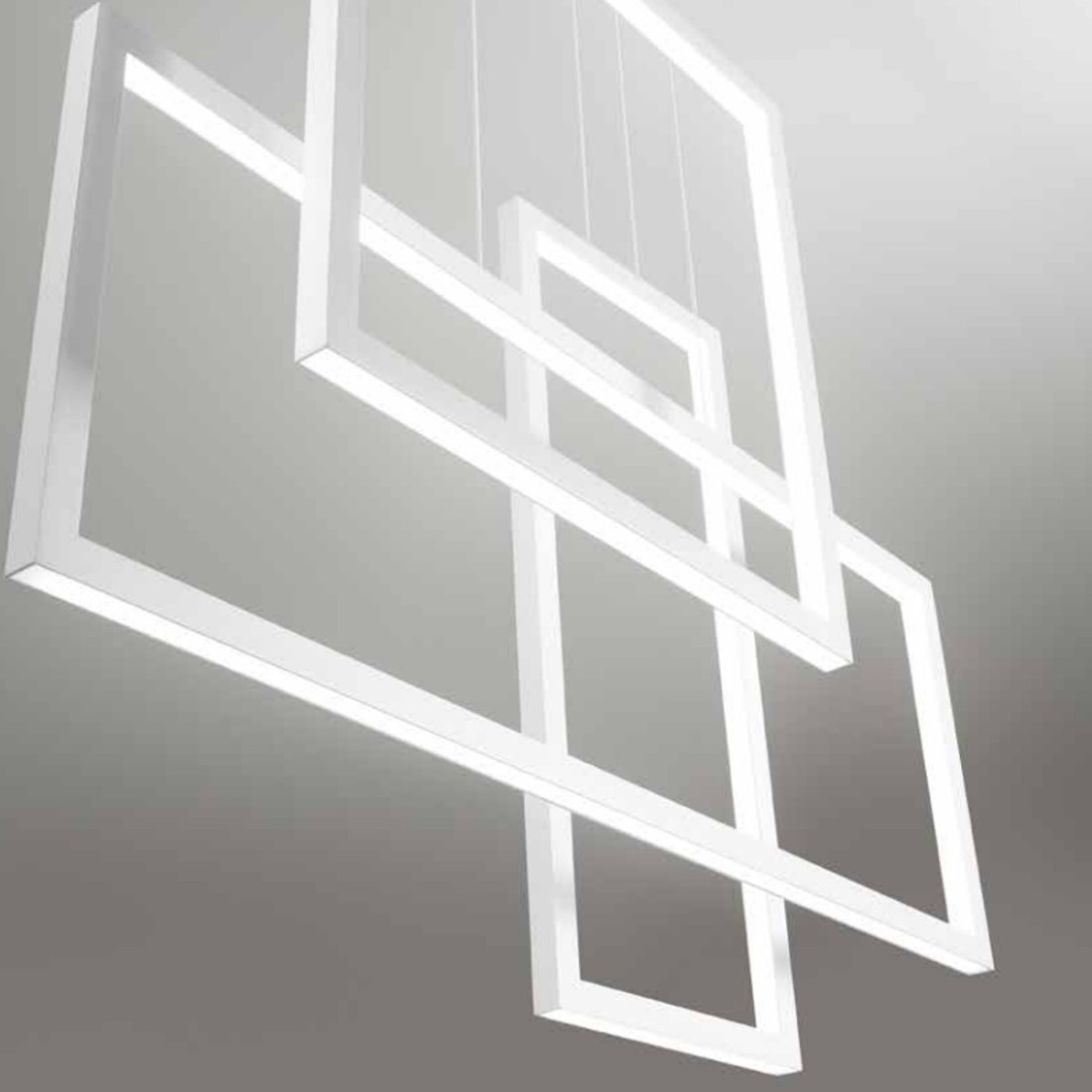 Perenz CROSS 6592 B CT LED lustre moderne, en métal blanc et noir